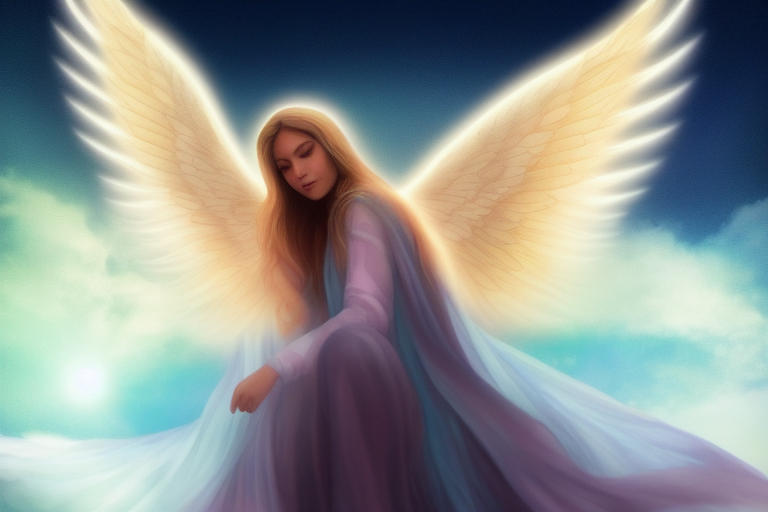 柔らかい光で形作られた守護霊のイメージ