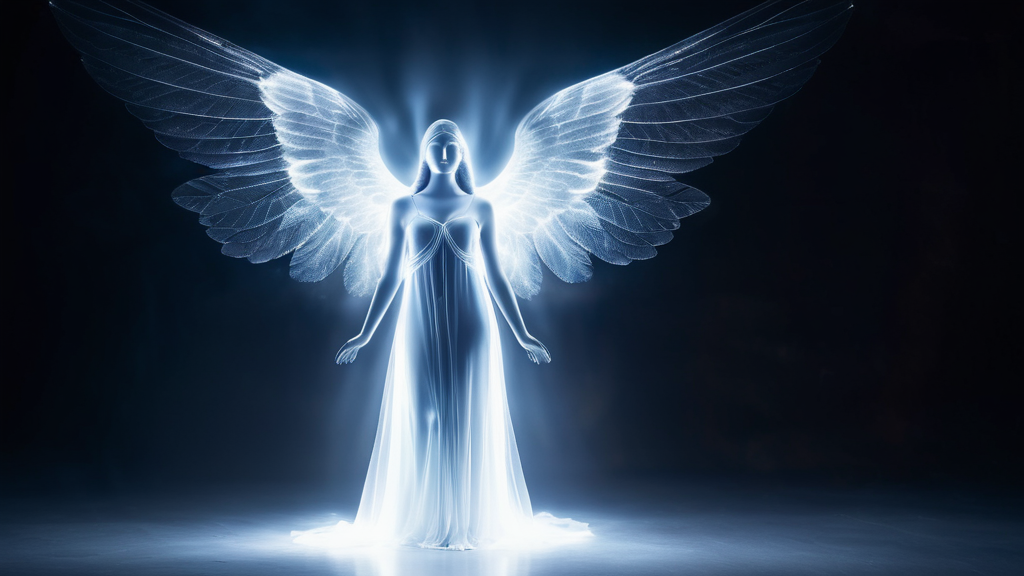 守護霊に見守られる人のスピリチュアルイメージ