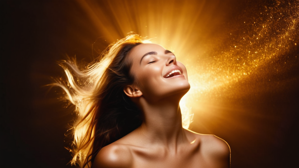金色のオーラを放つ波動が高い女性
