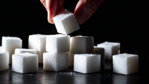 角砂糖のドラマチックなクローズアップ