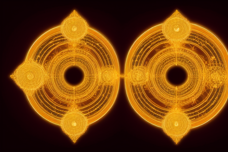 宇宙空間に浮かぶ神秘的な数秘術の数字