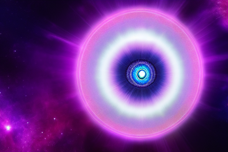 眉間に輝く第三の目（サードアイ）のスピリチュアルイメージ