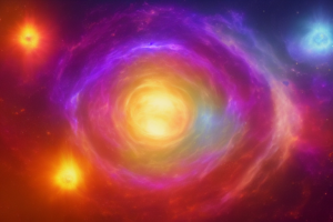 宇宙空間に浮かぶ神聖幾何学模様と7つの法則のイメージ